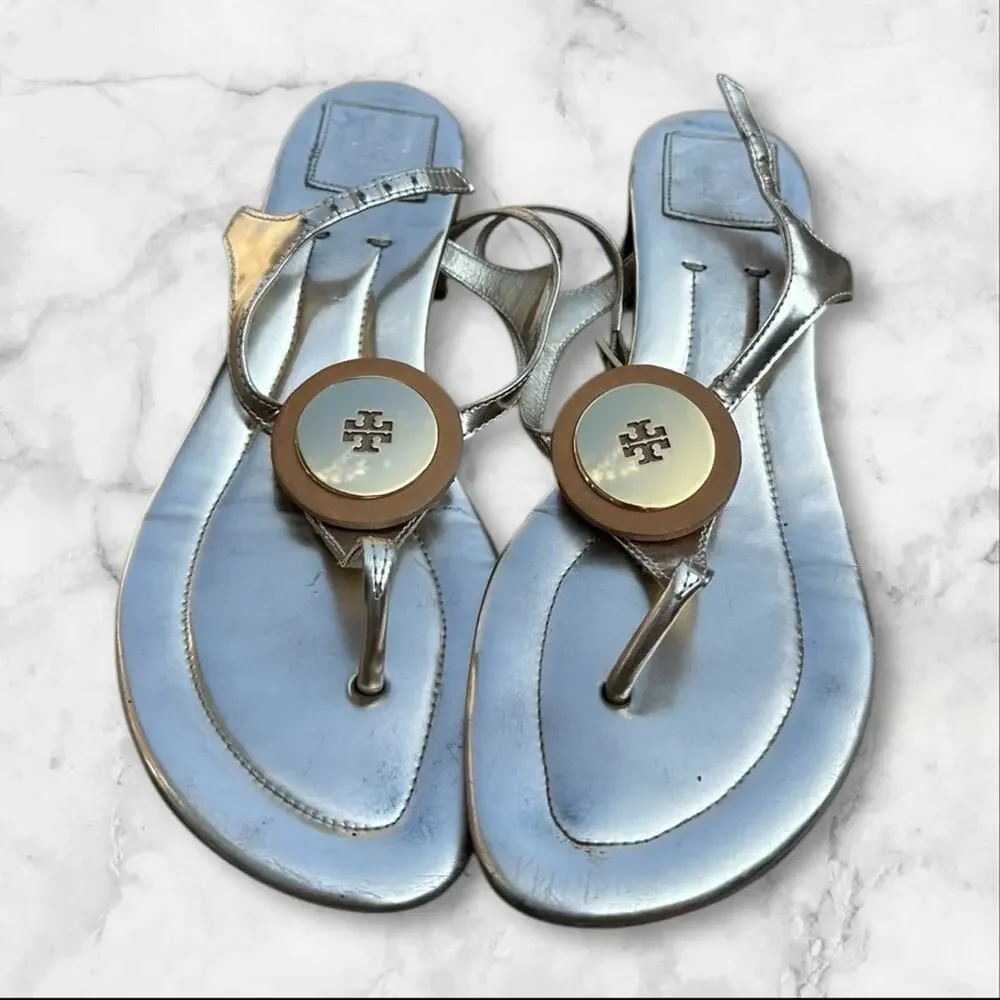 Tory Burch Gold Women's Heel Sandals size 8.5 Women’s